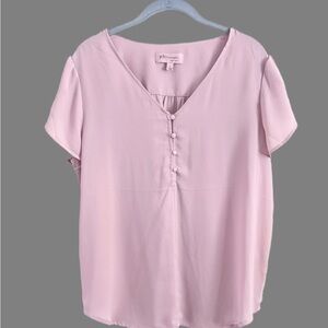 Philosophy Women's Soft Pink Button-Front Blouse